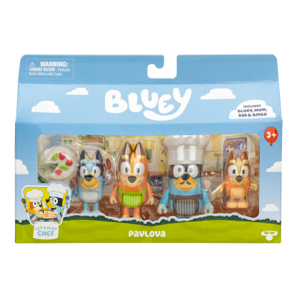 Shopkins Bluey S13 Lets Play Chef Figure 4 Pack Pavlova