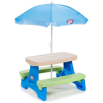 Little Tikes Easy Store™ Jr. Play Table with Umbrella - Blue/Green